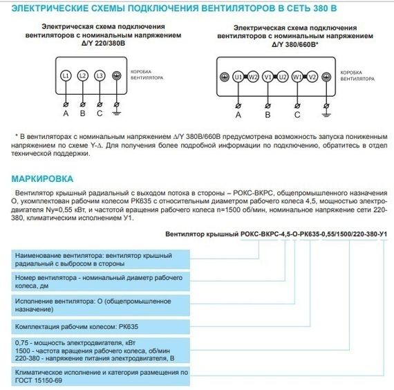 Крышный вентилятор РОКС-ВКРФ-5,6-О-РК935-0,75кВт/1000об/220-380-У1