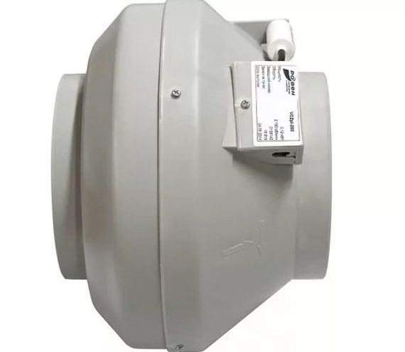 Вентилятор канальный Ровен VCZpl-K-200 в пластиковом корпусе (Колесо и двигатель с внешним ротором Sanmu)