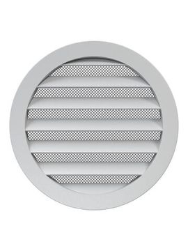 Решетка вентиляционная РКМ фланец D150 сетка D180 алюминий ERA