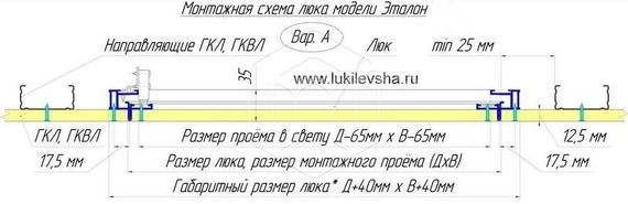 Люк под покраску Эталон 300х600