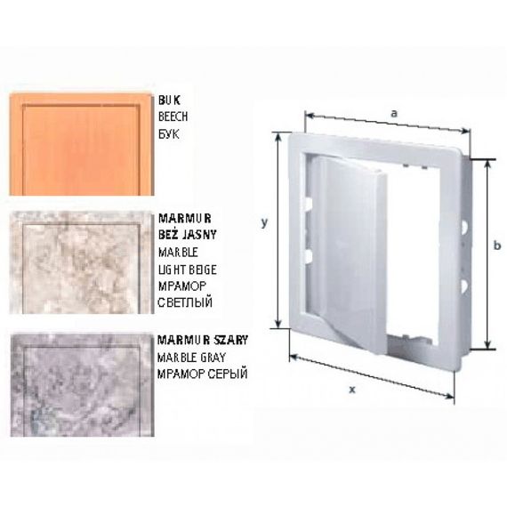 Люк пластиковый Awenta 150х150 Бук