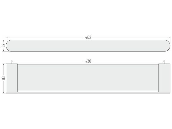 Полка прямая Сунержа ROUND L 460