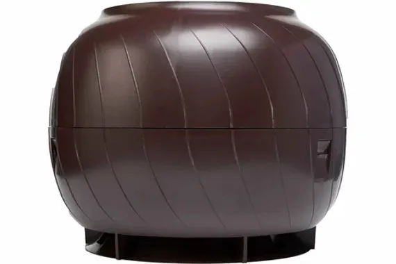 Готовый комплект, изолированный для фальцевой и готовой кровли из битумной черепицы d 150/160 мм, цвет коричневый RAL 8017, серия Static