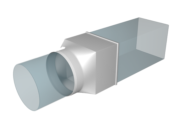 Переходник СПКП D125 126х126 пластик ERA