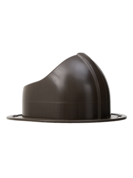 Проходной элемент для фальцевой кровли и готовой кровли из гибкой черепицы, темно коричневый RAL 8019 (RR 32), серия Static