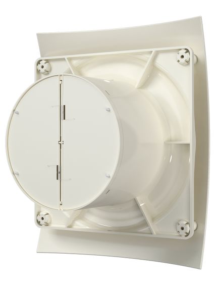 Вентилятор накладной BREEZE D125 обратный клапан Ivory DICITI
