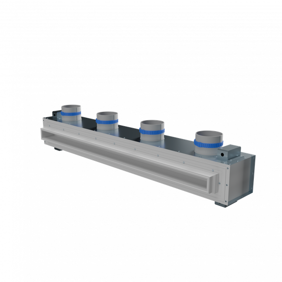 Flexag RA-1-1000-30-W щелевой диффузор с КСД под натяжной потолок, белый