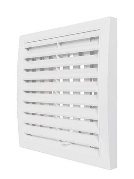 Решетка вентиляционная RRPF фланец D100 разъемная регулируемая 150x150 пластик ERA