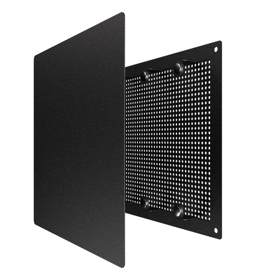 Решетка вентиляционная RVM сетка разъемная на магнитах 200х200 окрашсталь Black ERA