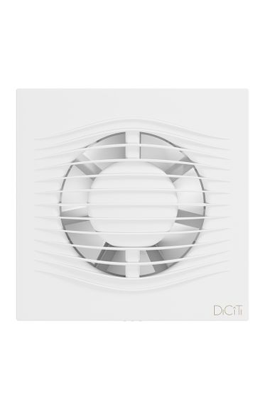 Вентилятор накладной SLIM D100 обратный клапан Matt white DICITI