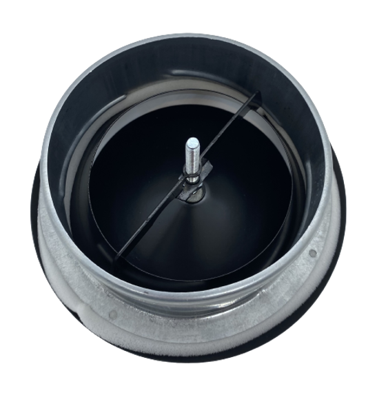 REGA black DVS-P 200 Черный диффузор металлический приточный