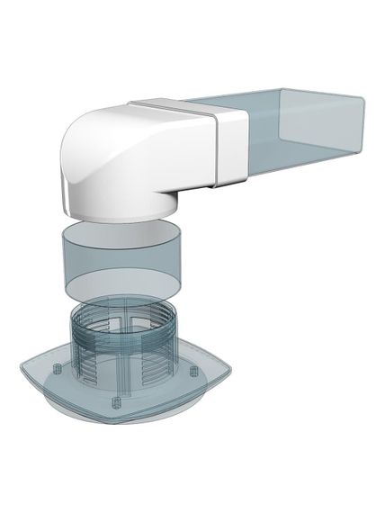 Переходник СККП D125 90° 60х204 пластик ERA