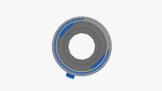 Фланец соединительный с ирисовым дросселем Flexag FLD90-G, цвет серый