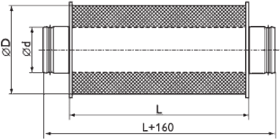 Provent RS 160/600 шумоглушитель круглый