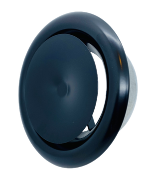 REGA black DVS-P 100 Черный диффузор металлический приточный