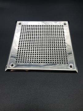 Решётка 250х250 мм, нержавеющая сталь, перфорация мелкий квадрат