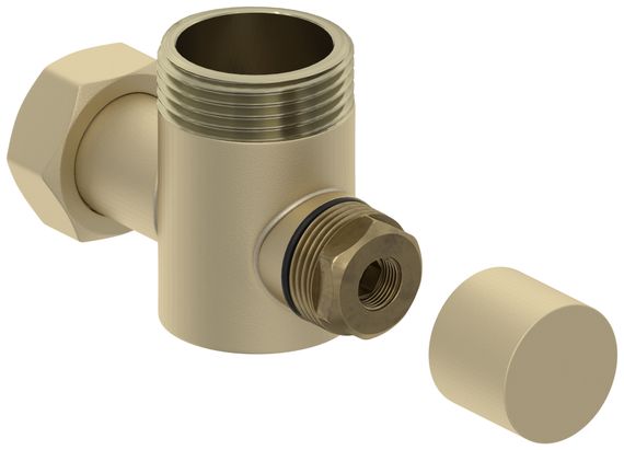 Вентиль Сунержа угловой под шестигранник (G 1&quot; НР х G 3/4&quot; НГ)