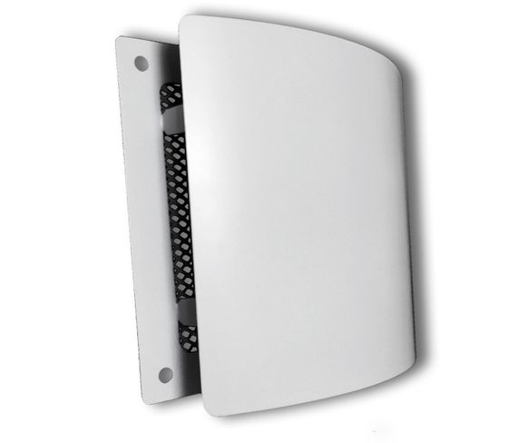 Решетка на магнитах РД-140 белая с декоративной панелью 140х140 мм