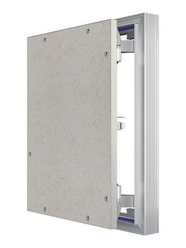 Люк ревизионный D Ceramo Optimum 300х400 скрыт.монтаж петля алюминий EVECS