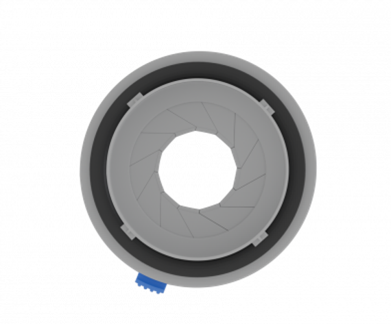 Фланец соединительный с ирисовым дросселем Flexag FLD75-G, цвет серый