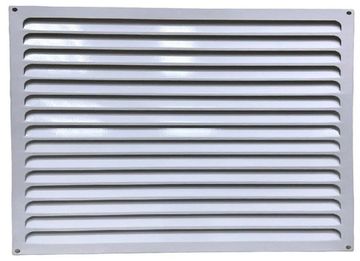 Решетка металлическая светло-серая (RAL 9006) 350х350мм 3535РМс