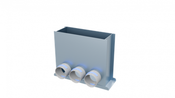 Flexag PFP-300x103/75x3 пленум напольный, 400x100, на 3 выxода