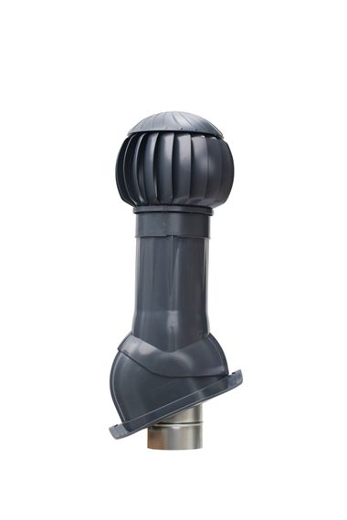 Готовый комплект, изолированный для кровли с профилем Монтеррей (Monterrey) и его аналогами d 110/160 мм, цвет серый графит RAL 7024, серия Twister