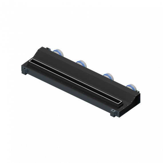 Flexag RAN-1-1000-30-B щелевой диффузор с низкопрофильной КСД под натяжной потолок, черный