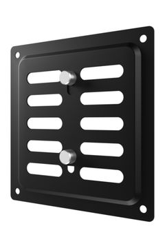 Решетка вентиляционная MER регулируемая 100x100 окраш.сталь Black ERA