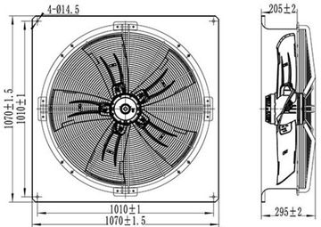 Вентилятор Ванвент YWF6D-910S-180/120-B1 вытяжной (20000 m/h)