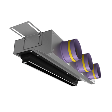 Provent VPNDU 500х25/75×3 компактный щелевой диффузор для натяжного потолка с КСД на 3 выхода