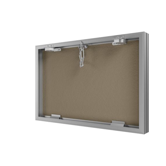 Люк ревизионный D Ceramo Base 600х400 скрытый монтаж съемный алюминий EVECS