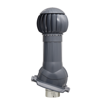 Готовый комплект, изолированный на скатные кровли из профильного листа МП-21 (С21) d 150/160 мм, цвет серый графит RAL 7024, серия Twister