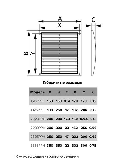 Решетка вентиляционная РРН разъемная 200х200 ASA Gray ERA