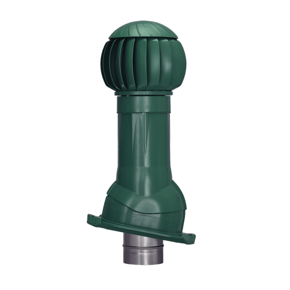 Готовый комплект, изолированный на скатные кровли из профильного листа МП-20 (С20) d 150/160 мм, цвет зеленый RAL 6005, серия Twister