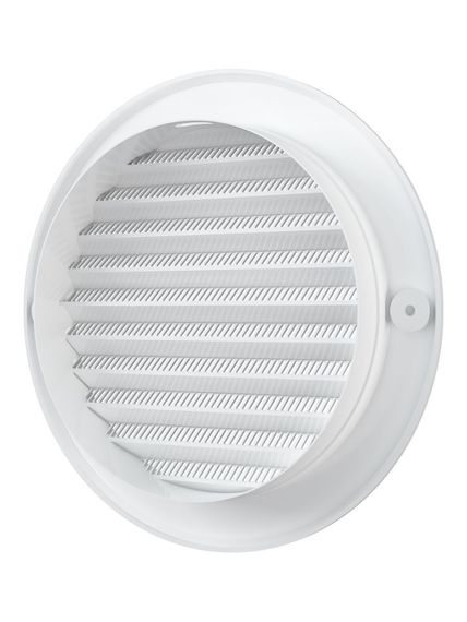 Решетка вентиляционная РКС фланец D125 сетка D161 пластик ERA