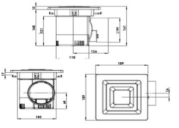 Бесшумный вытяжной вентилятор NOVVES SEAHORSE RP V1, 100 м3/ч для ванной комнаты, малых бытовых и производственных помещений, белый пластик квадрат с обратным клапаном