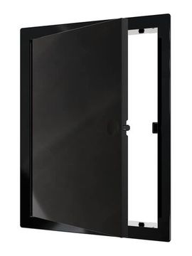 Люк ревизионный LN фланец 150х200 нажимной 172х222 пластик Black EVECS