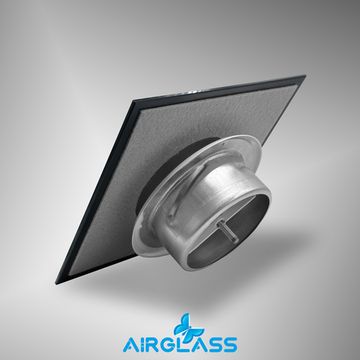 Анемостат-диффузор дизайнерский AIRG 160 RAL 9005 (Квадрат / Черный Матовый)