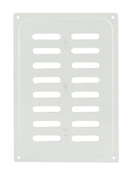 Решетка с заслонкой (заглушкой) 165х240 мм Белая