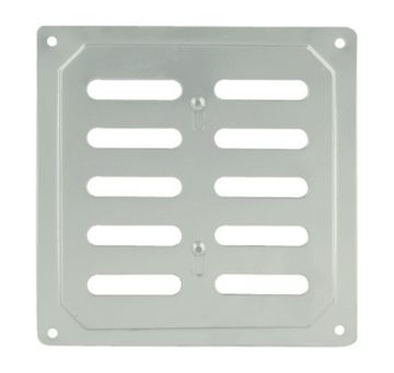 Решетка с заслонкой (заглушкой) 200х200 мм Хром