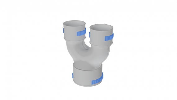 Тройник Y-образный круглый Flexag FL110-TR 2x75