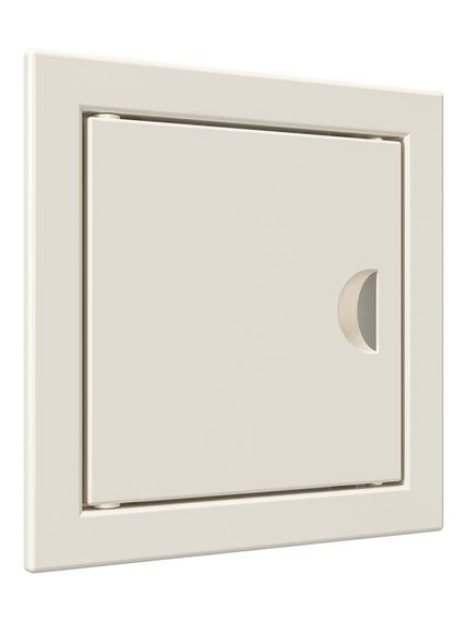 Люк ревизионный ЛР фланец 98х98 ручка 122х122 пластик Ivory EVECS