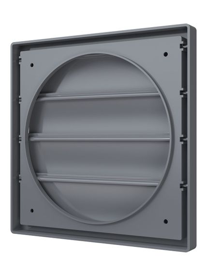 Выход стенной КФ фланец D400 жалюзи 456х456 ASA Gray ERA