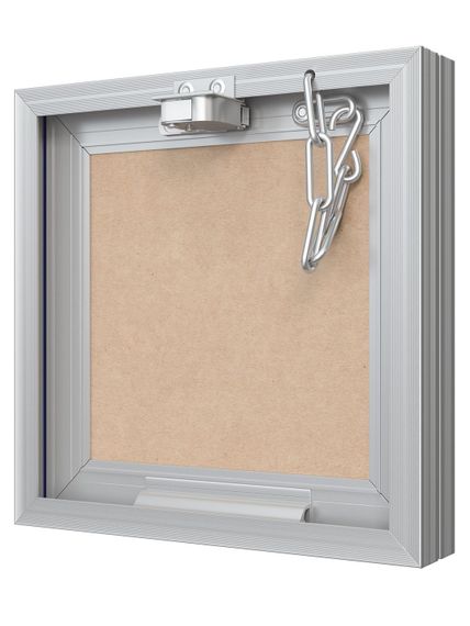 Люк ревизионный D Ceramo Base 200х200 скрытый монтаж съемный алюминий EVECS