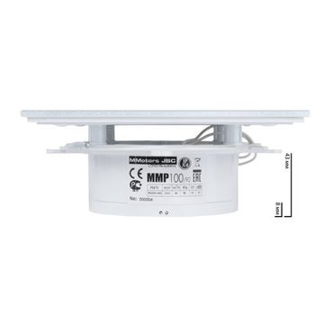 Вентилятор накладной сверхтонкий MMotors JSC MMP-01 100/90 куб/ч Пластик/Квадрат Белый