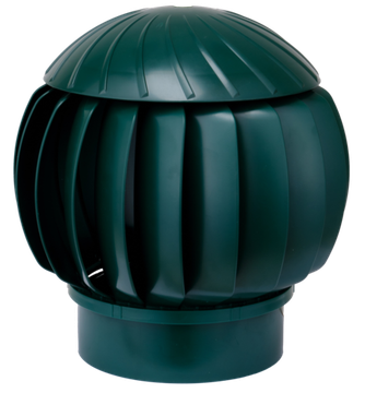 Ротационная вентиляционная турбина, РВТ 160 мм зеленый RAL 6005, серия Twister