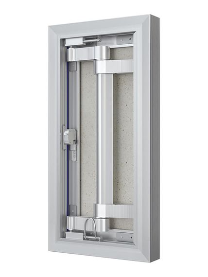 Люк ревизионный D Ceramo Optimum 200х400 скрыт.монтаж петля алюминий EVECS