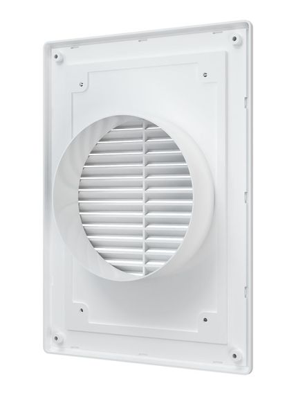 Решетка вентиляционная RF. фланец D125 разъемная 185х255 пластик ERA