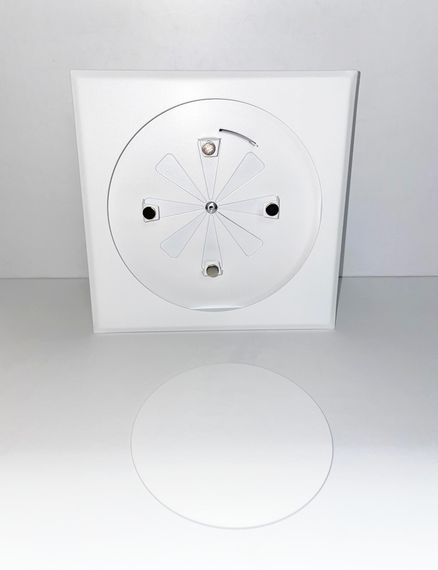 Диффузор приточно-вытяжной на магнитах регулируемый НД-125 Снежок декоративный металлический белый матовый